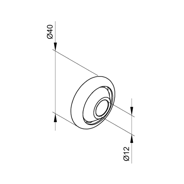 Kogellager Ø 40 mm met interne nylon ring
